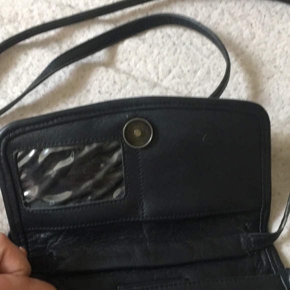 Black leather American Angel purse - Picture 3 of 7